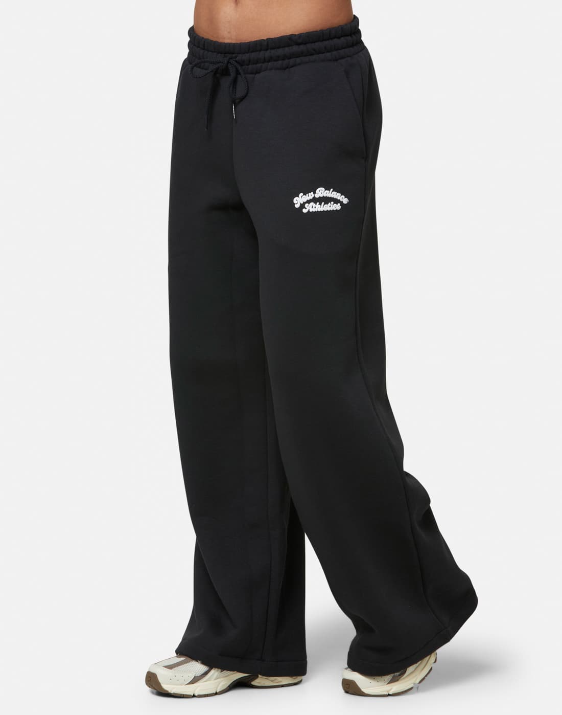 Women's New Balance Heritage Wide Leg Pants in Black | Fleece
