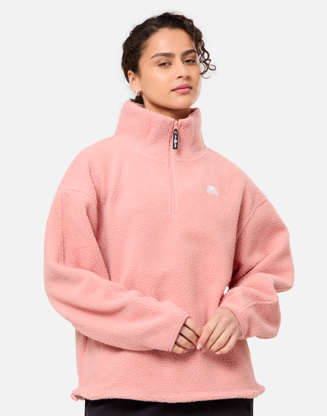 Women's 4TH ARQ Alix Half Zip Fleece Top Ballerina Pink