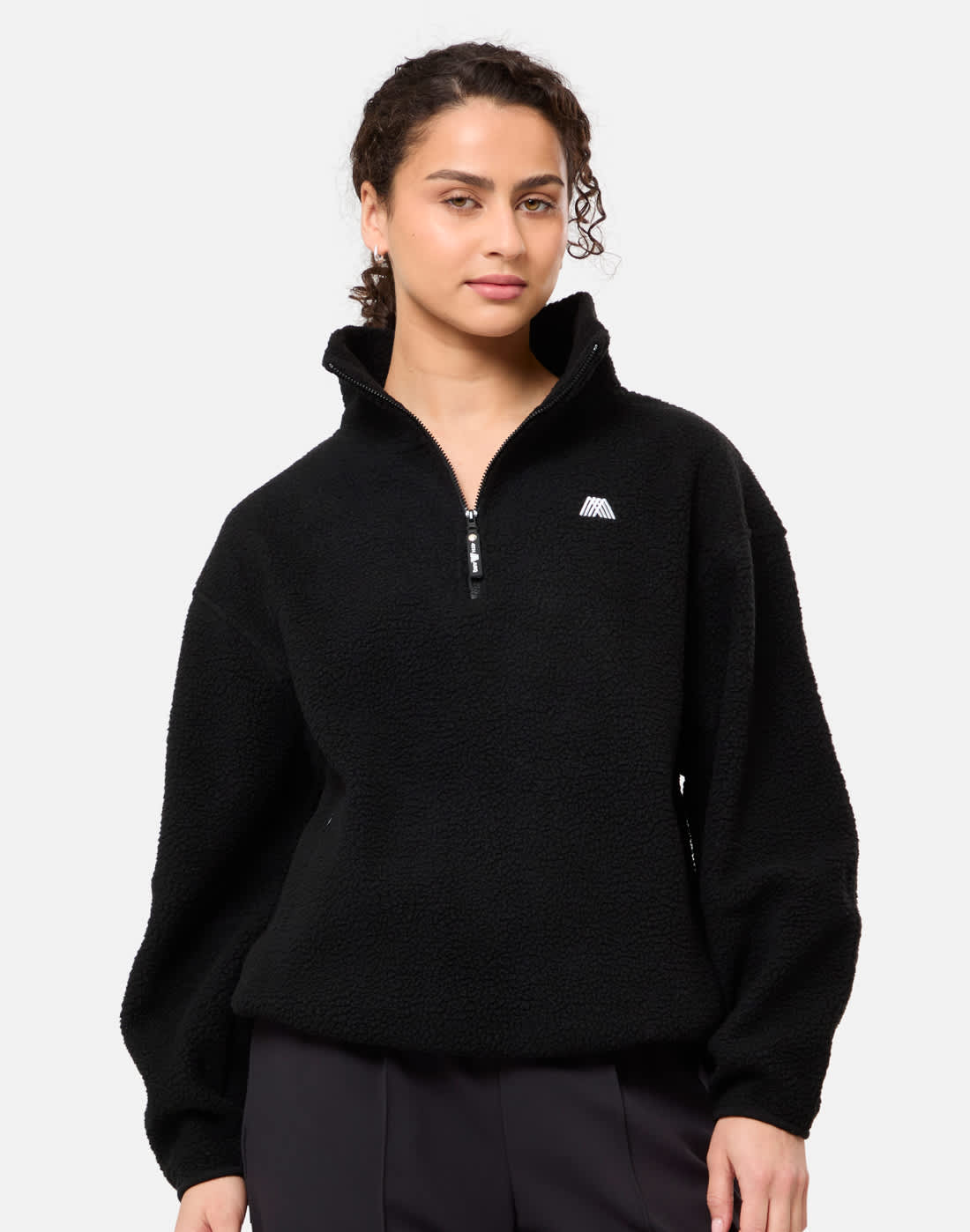 Women's 4TH ARQ Alix Half Zip Fleece Top Black | Medium