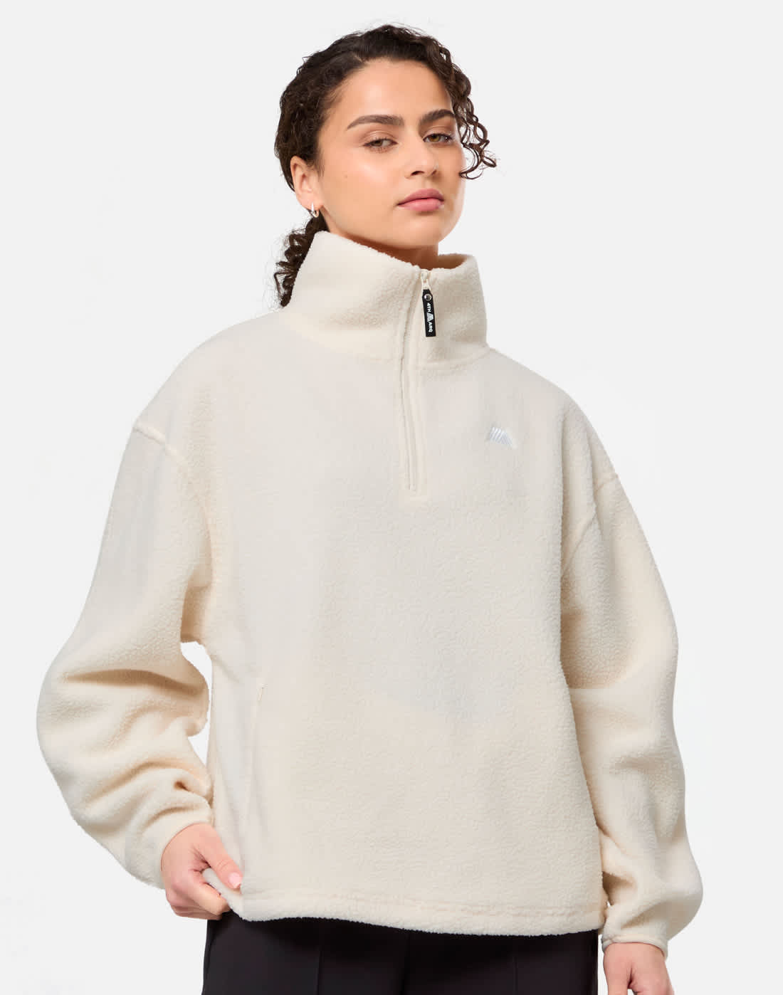 Women's 4TH ARQ Alix Half Zip Fleece Top Cream | XL