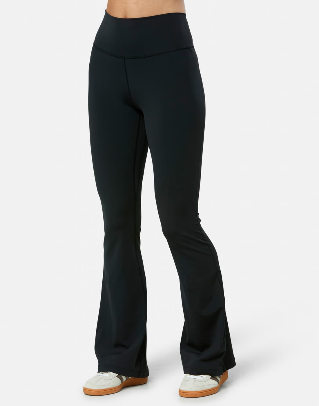 Women's adidas All Me Flare Pants in Black | Medium | Polyester