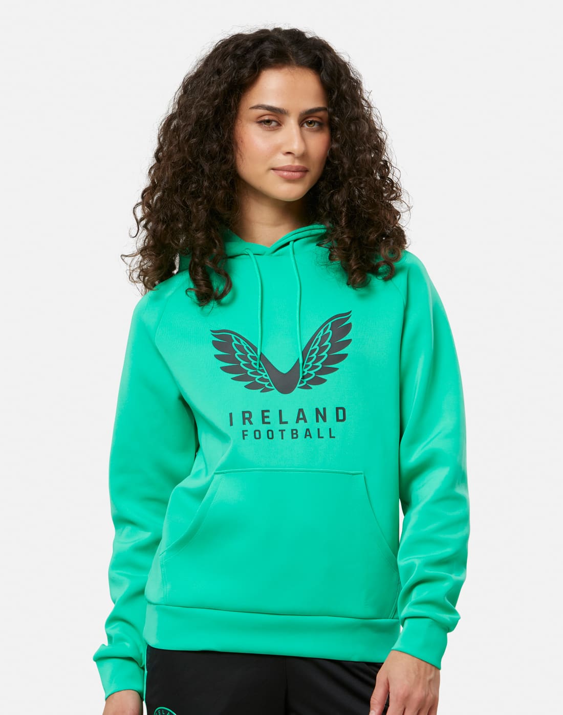 Women's Castore Ireland Presentation Scuba Logo Hoodie in Green | 2XL