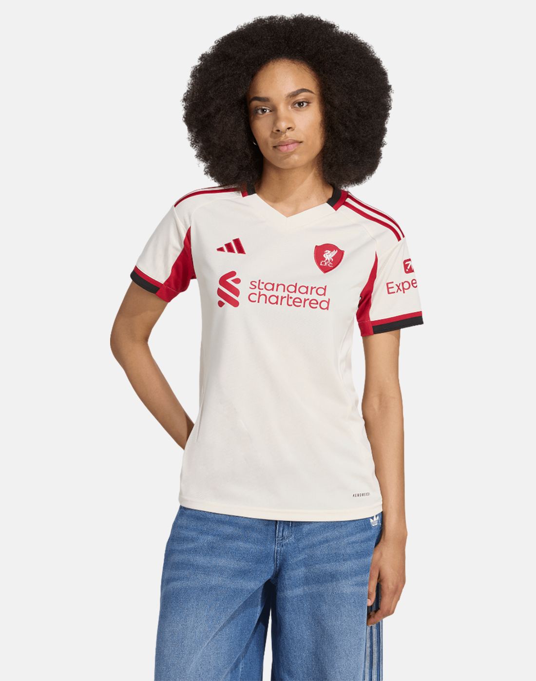 Women's adidas Liverpool 25/26 Away Jersey in White | XS | Polyester