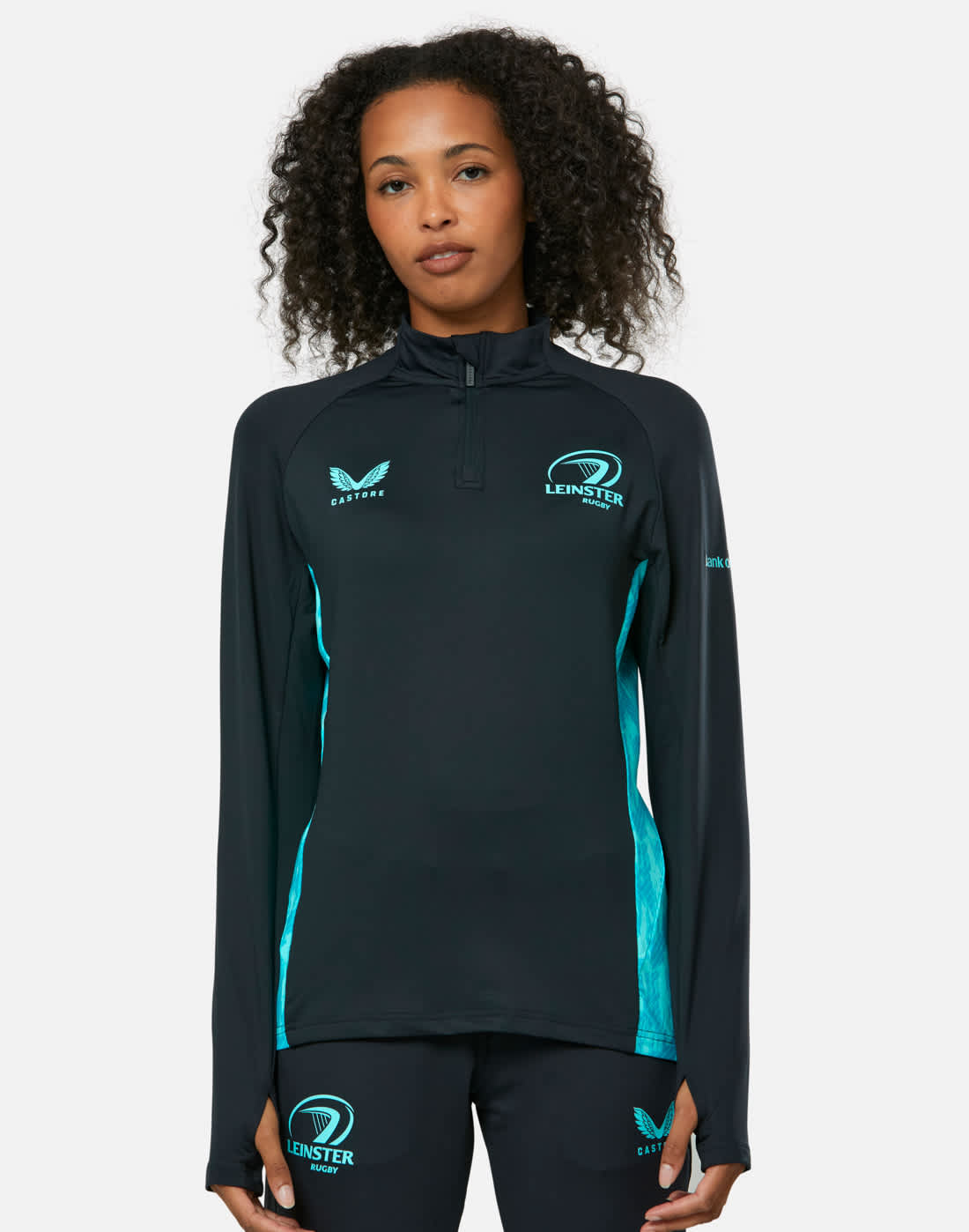 Women's Castore Leinster Performance Half Zip Top in Grey/Blue | Size 18