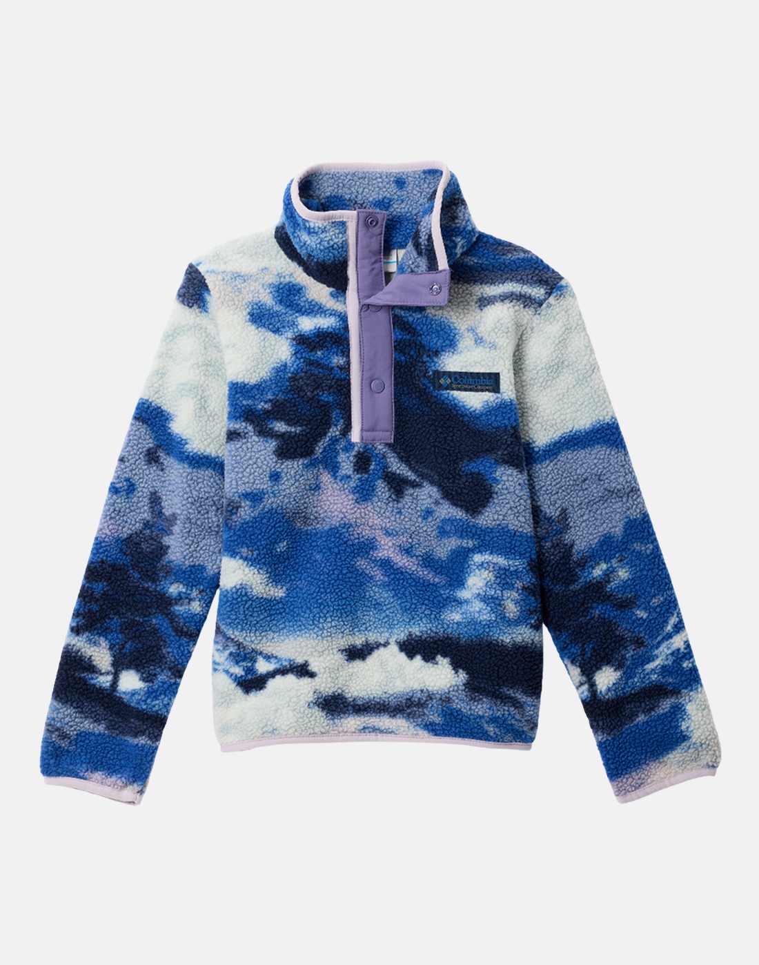 Columbia Older Kids Helvetia Half Snap Top in Navy Blue | XL | Polyester