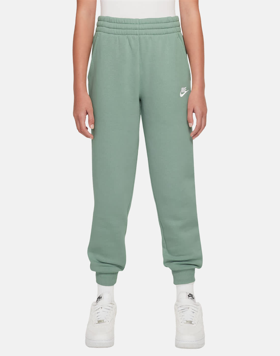 Nike Older Kids Club Joggers in Brown/White | XS | Fleece