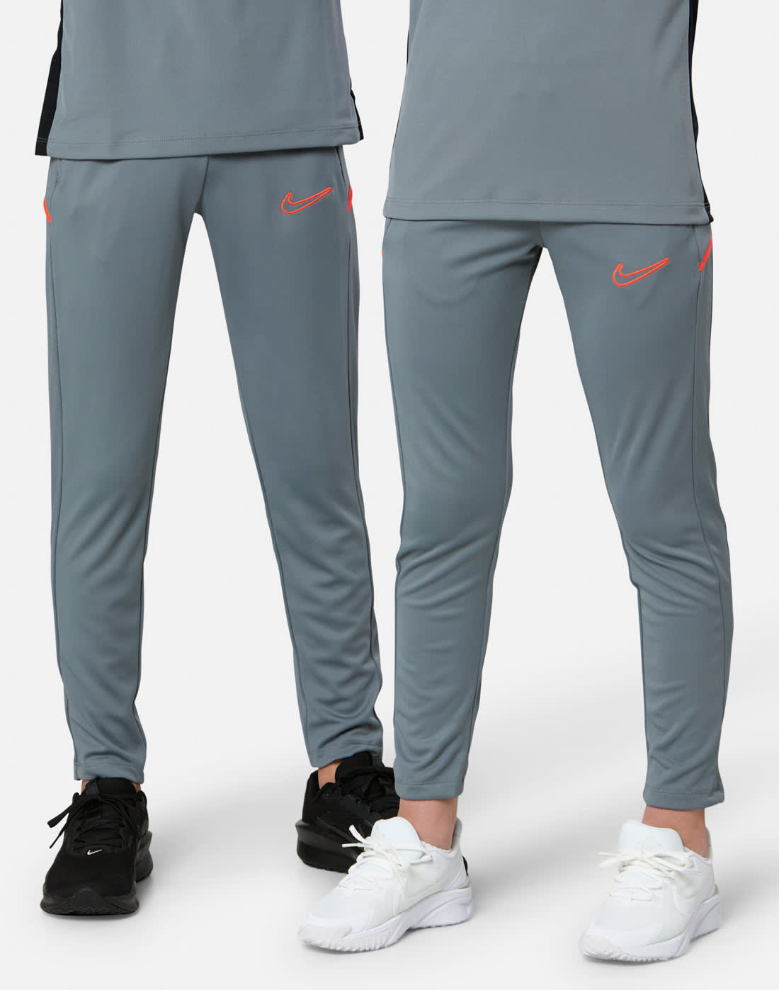Nike Older Kids Academy Pants in Grey/Crimson | Medium | Polyester