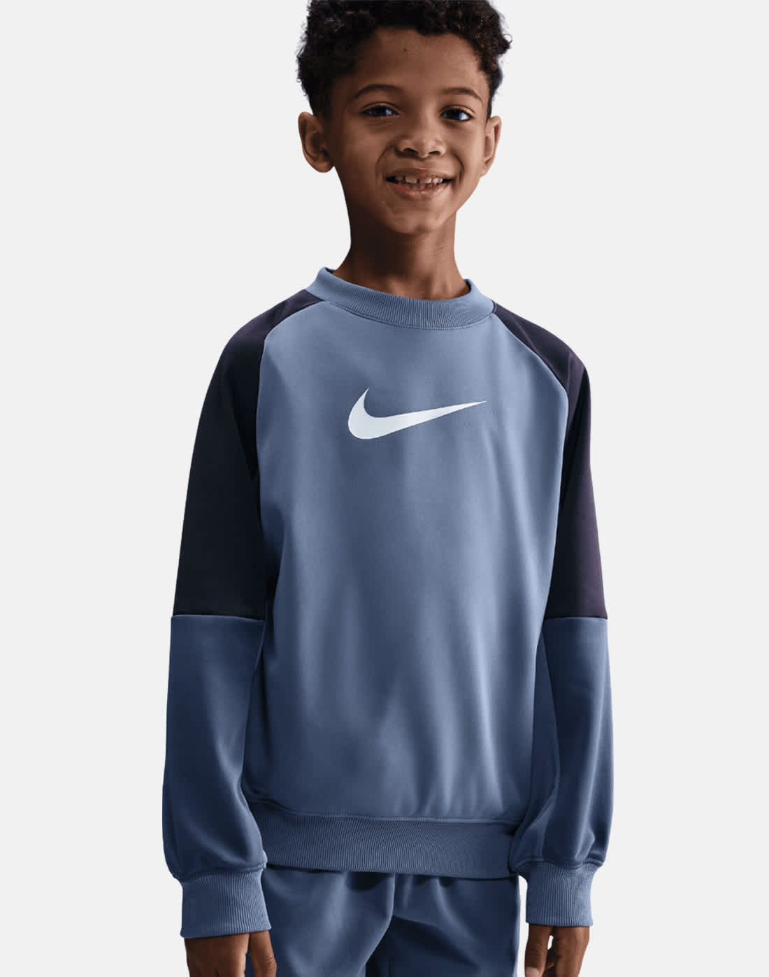 Nike Older Kids Dri Fit Tracksuit in Blue/Purple | Large
