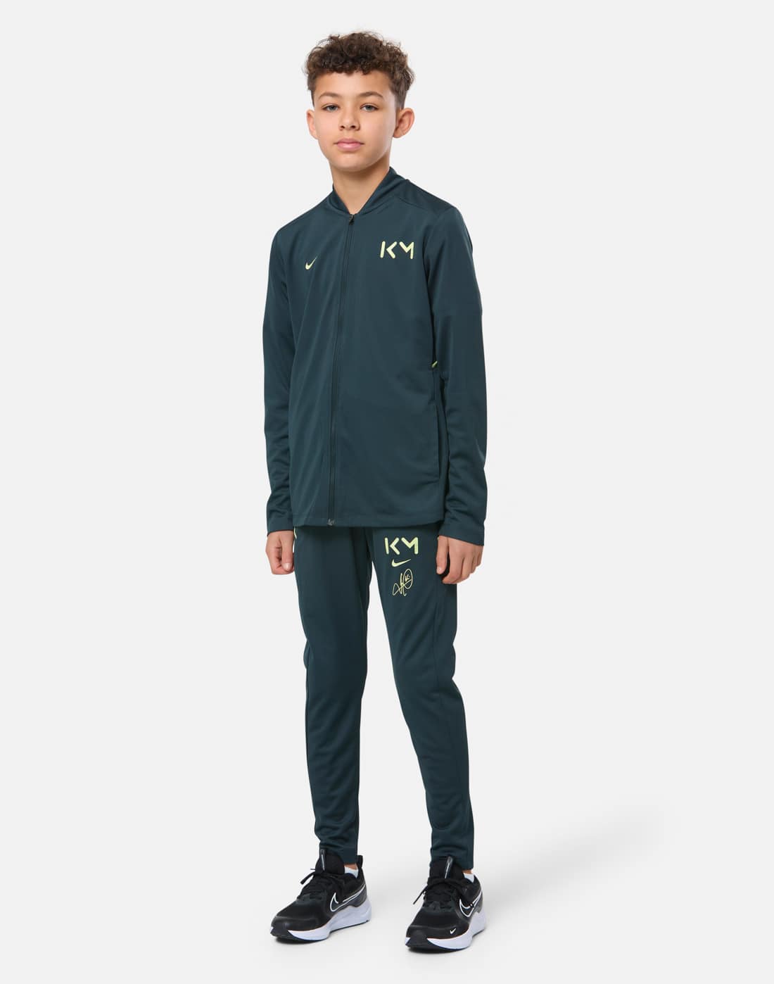 Nike Older Kids Killian Mbappe Tracksuit in Green | Cotton