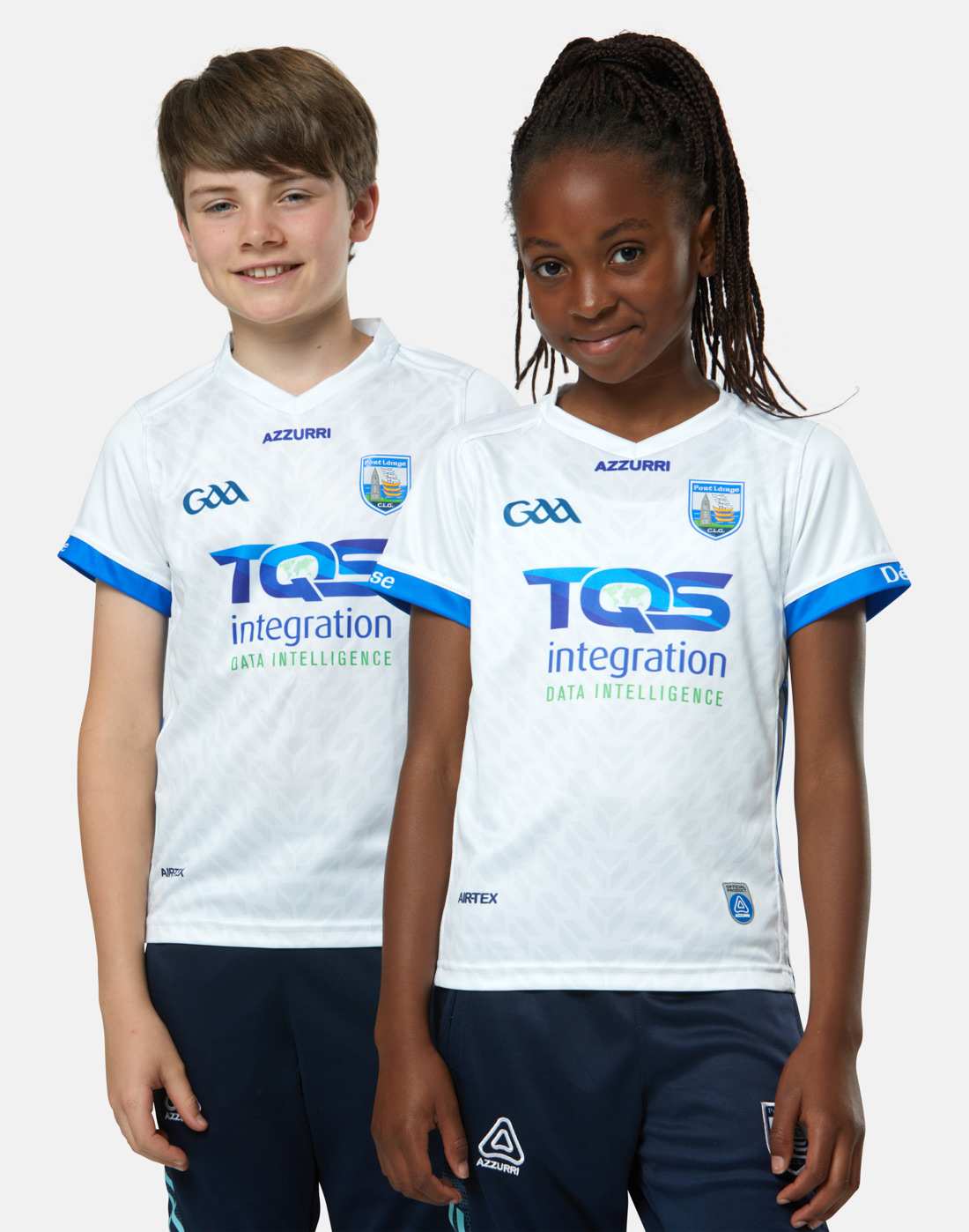 Kids' Azzurri Waterford 22/23 Home Jersey in White/Blue
