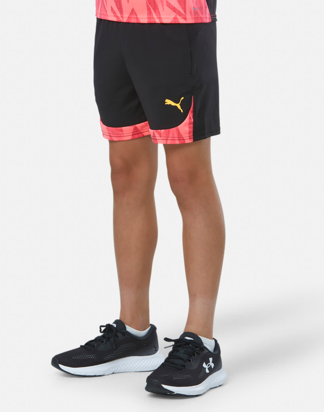 Puma Older Kids Individual Final Shorts Wh in Black