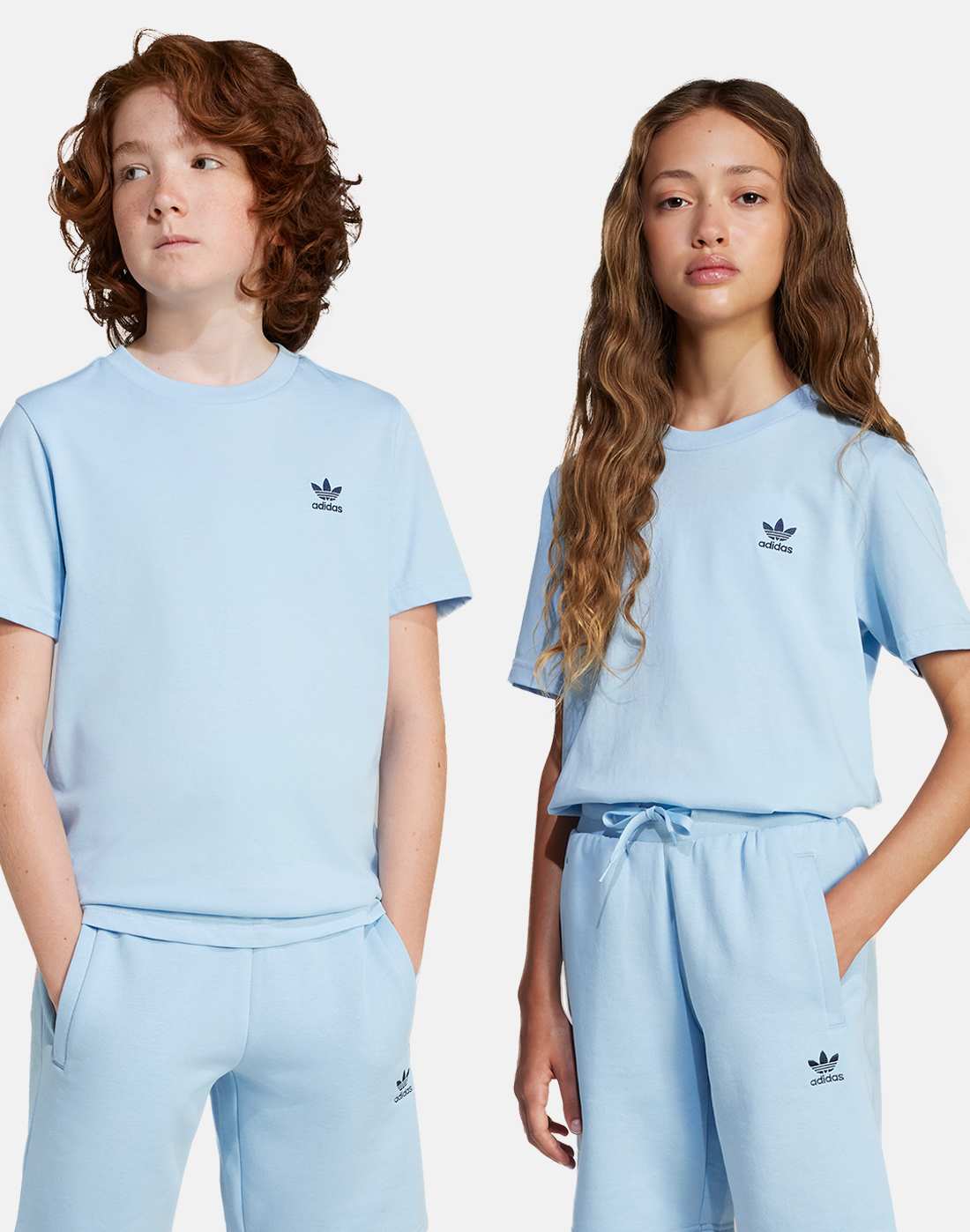 Adidas Originals Older Kids Essentials Trefoil T-Shirt in Blue | XL | Cotton