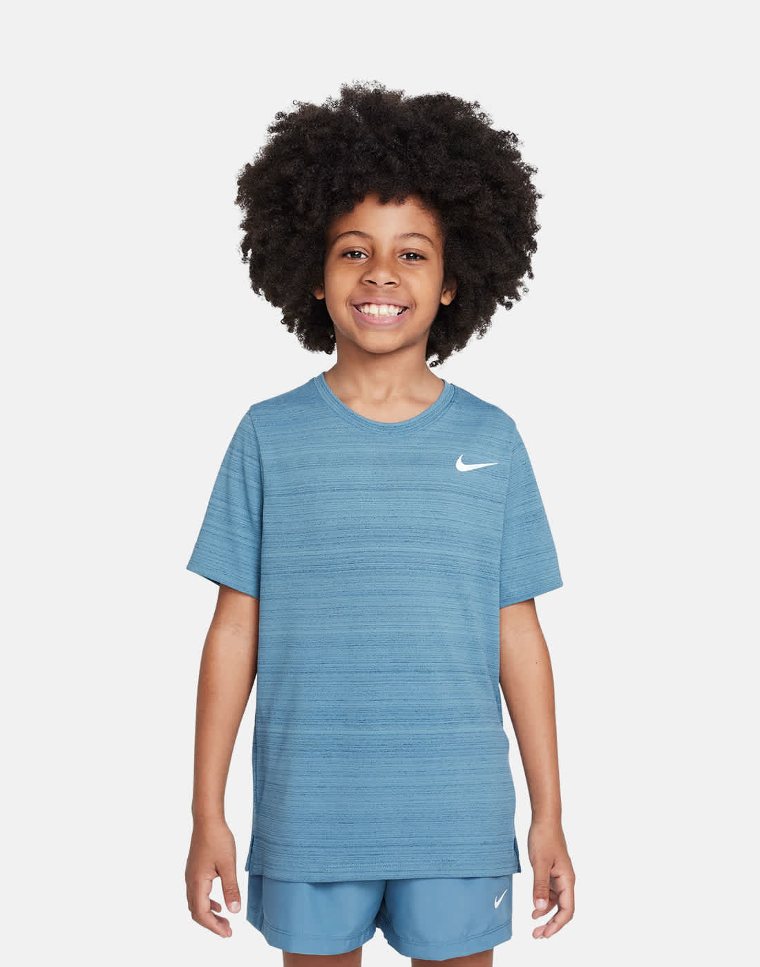 Nike Older Kids Miler T-Shirt in Blue | Small | Polyester