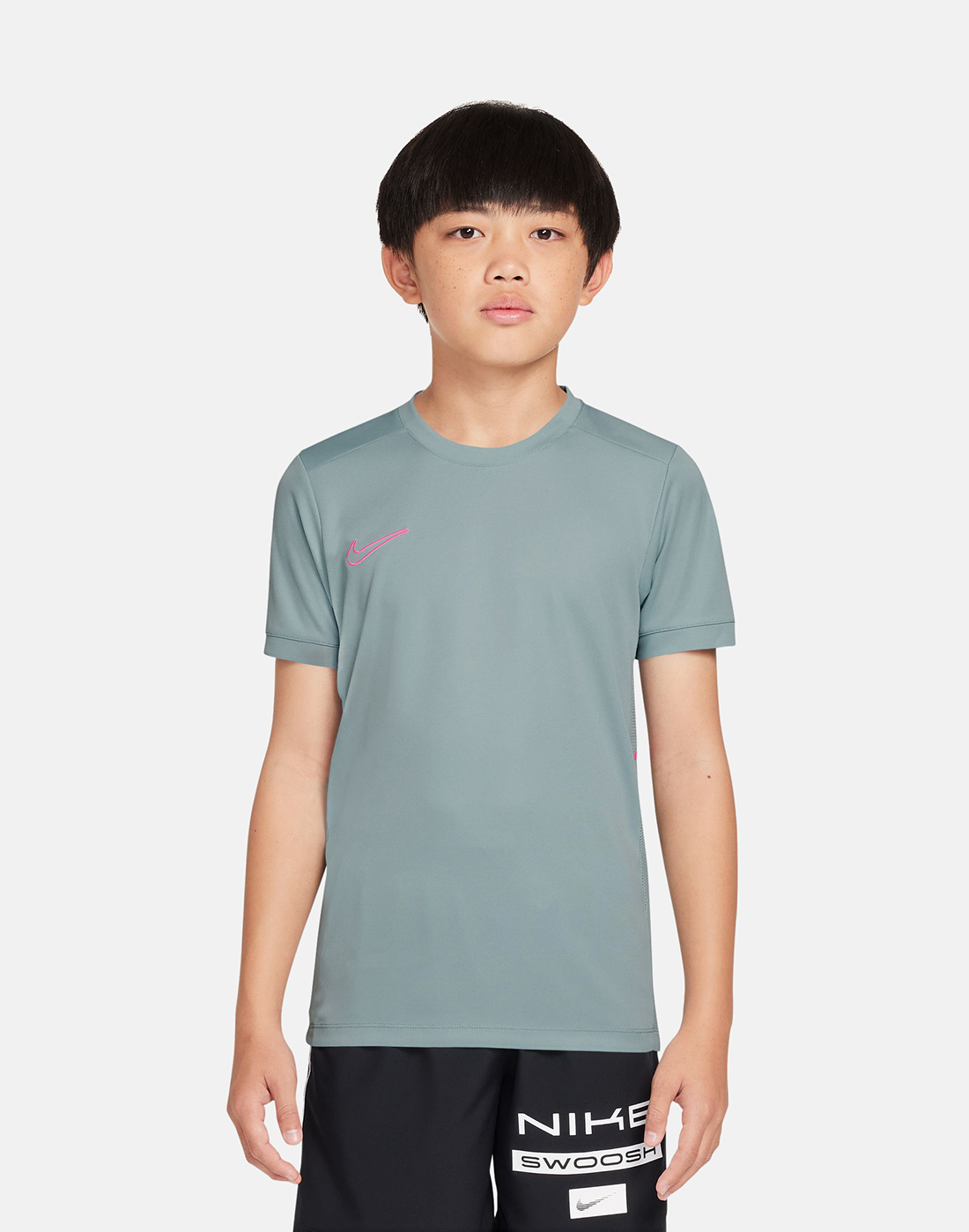 Nike Older Kids Academy T-Shirt in Grey/Pink | Small | Polyester