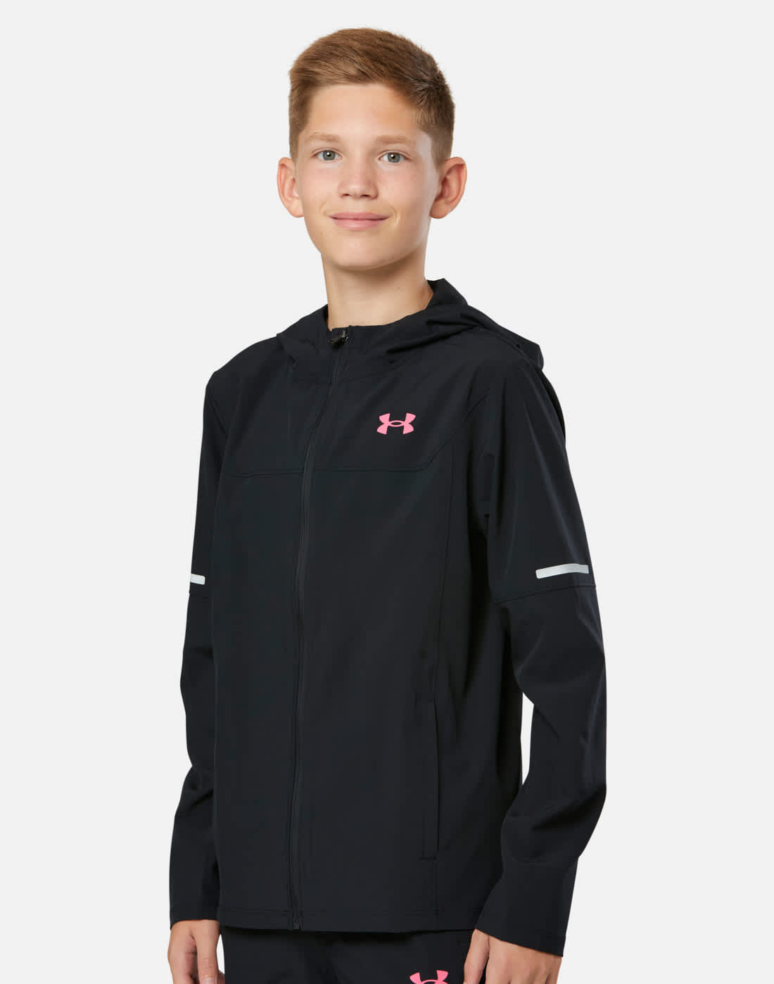 Under Armour Older Kids Tech Utility Jacket in Black | Small | UA Tech