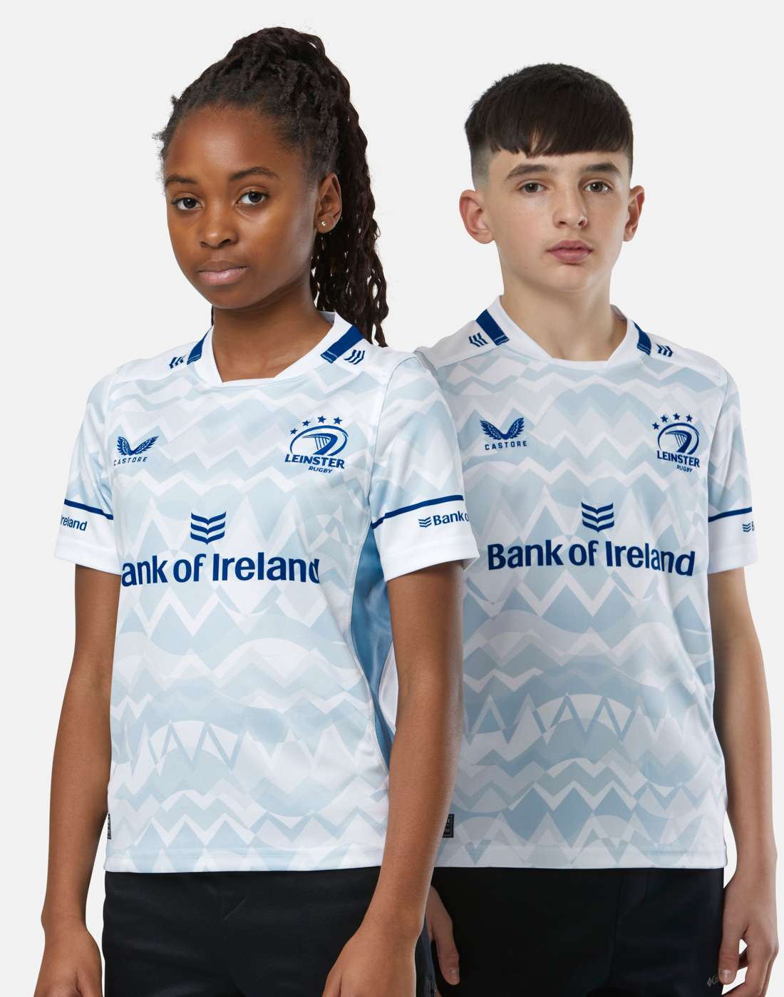 Kids' Castore Leinster Replica Away Jersey in White