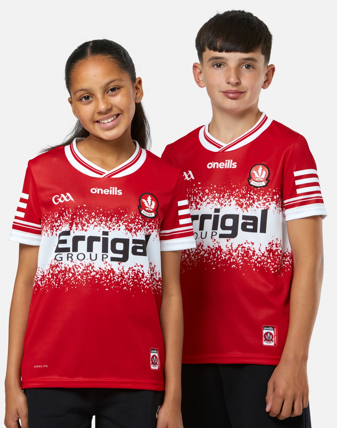 Kids' O'Neills Derry Home Jersey in Red/White