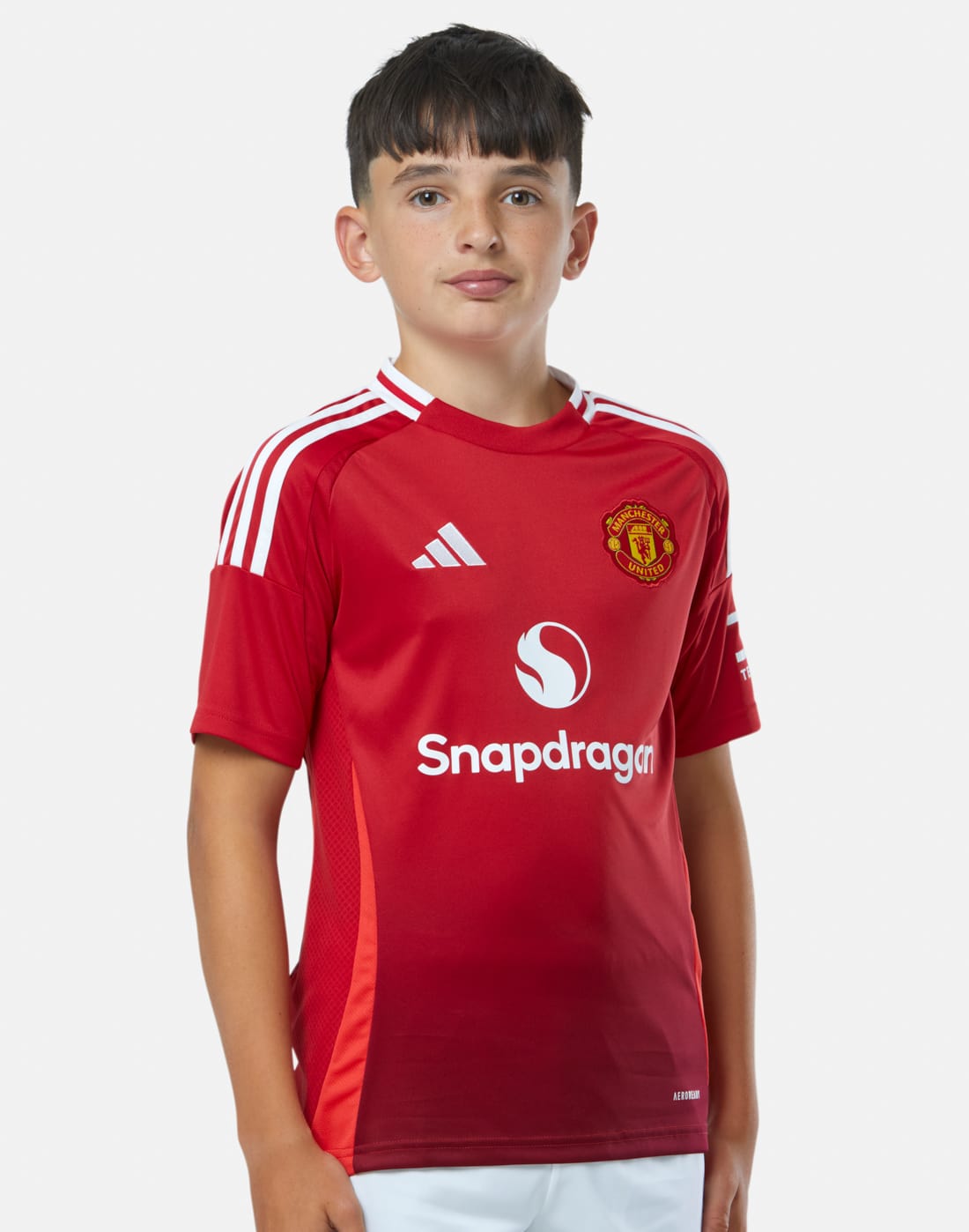 Kids' adidas Manchester United 24/25 Home Jersey in Red | Polyester