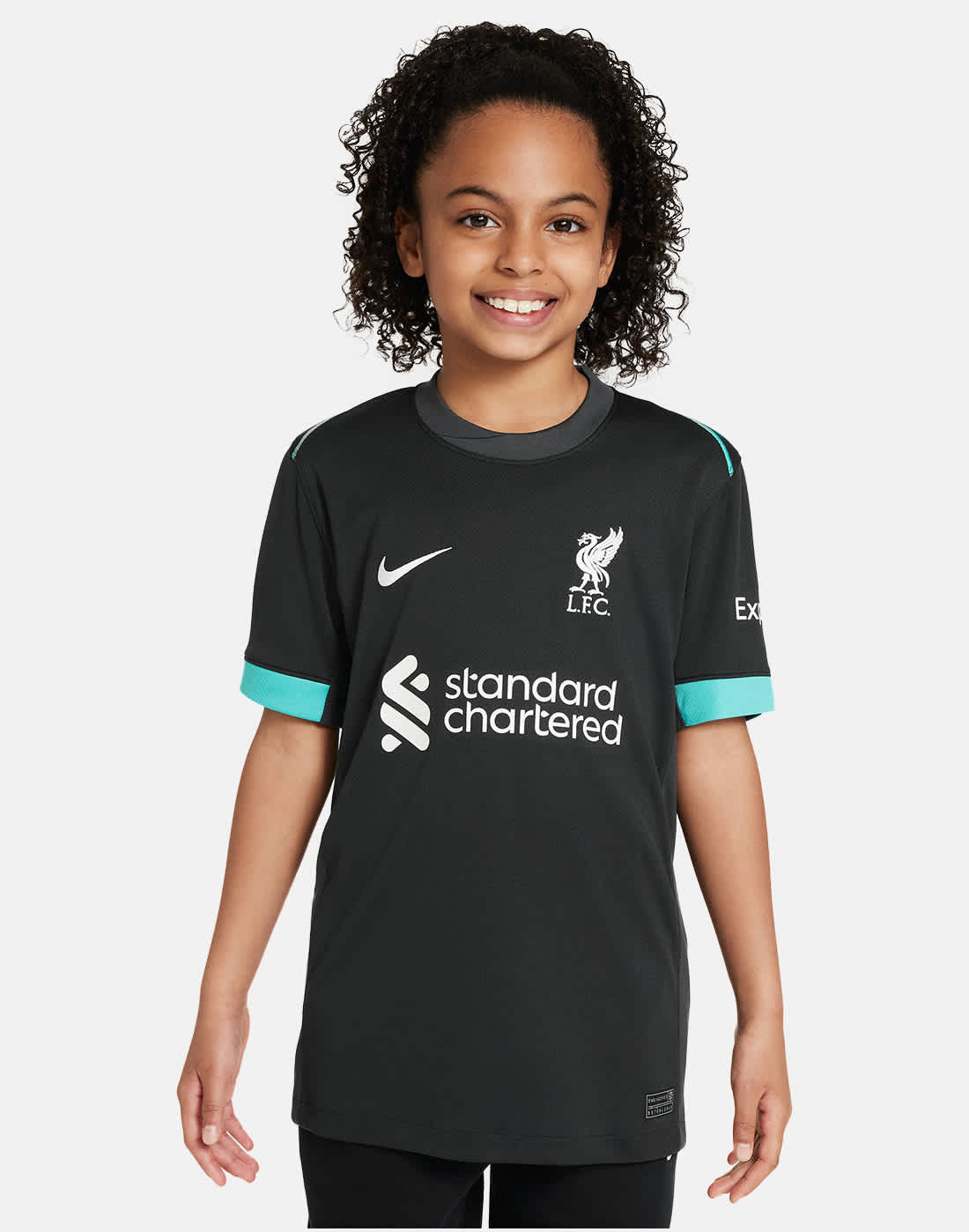 Kids' Nike Liverpool 24/25 Away Jersey in Green | Small | Polyester