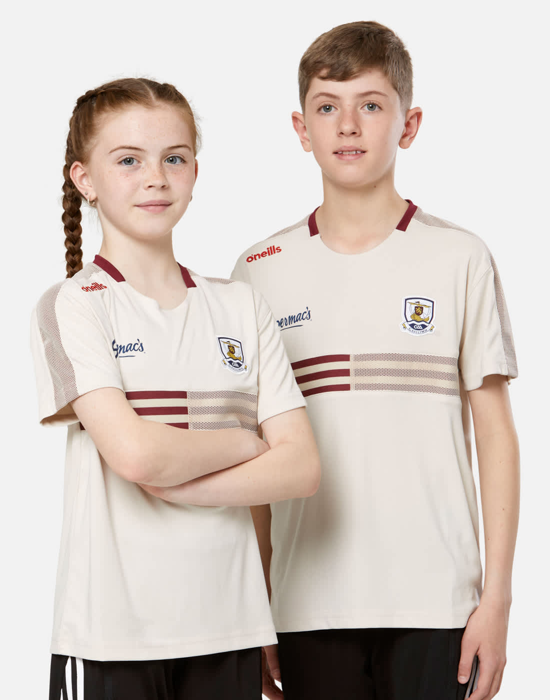Kids' O'Neills Galway Nepal T-Shirt in White/Red | Large
