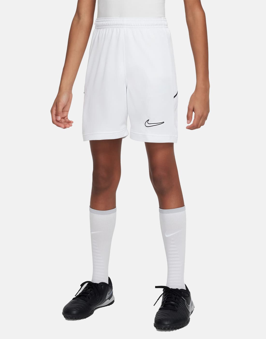 Kids' Nike Academy Shorts in White/Black | Large