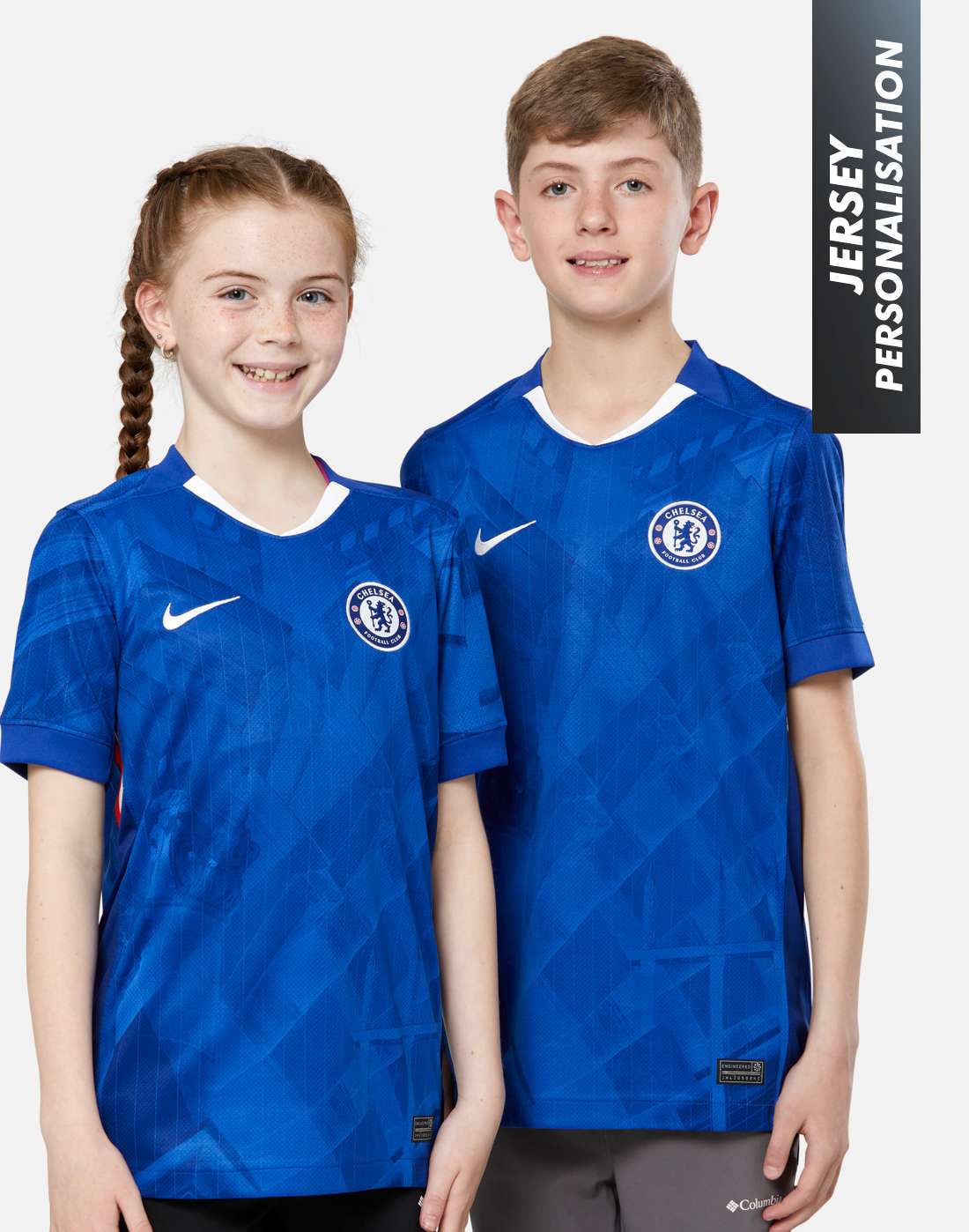 Kids' Nike Chelsea Home Jersey 25/26 in Blue/Red | Medium | Polyester