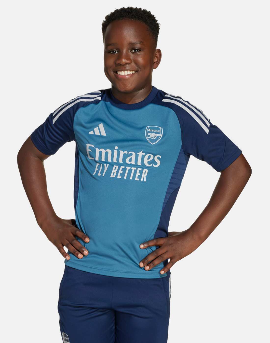 Kids' adidas Arsenal Training T-Shirt in Navy Blue | XS | Polyester