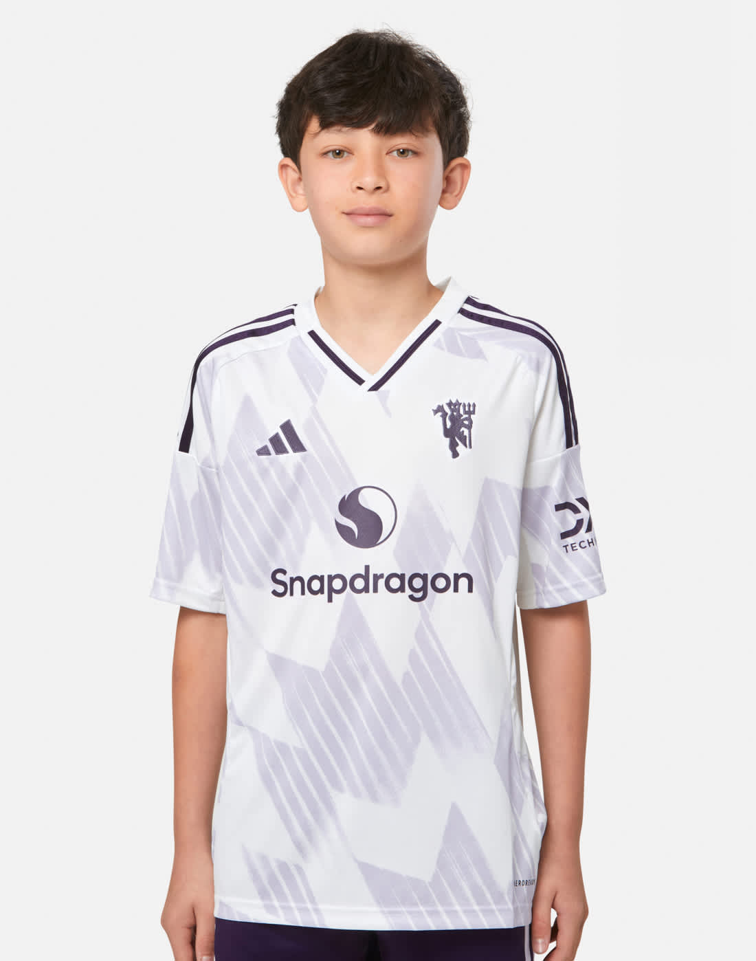 Kids' adidas Manchester United 25/26 Away Jersey in White | XL | Polyester