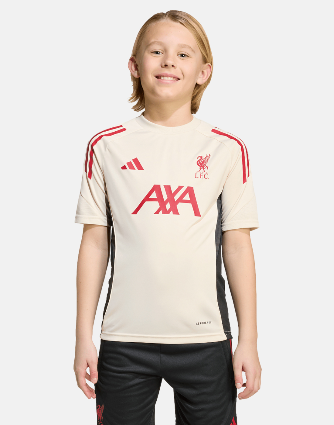 Kids' adidas Liverpool Training Jersey in White | XS | Polyester