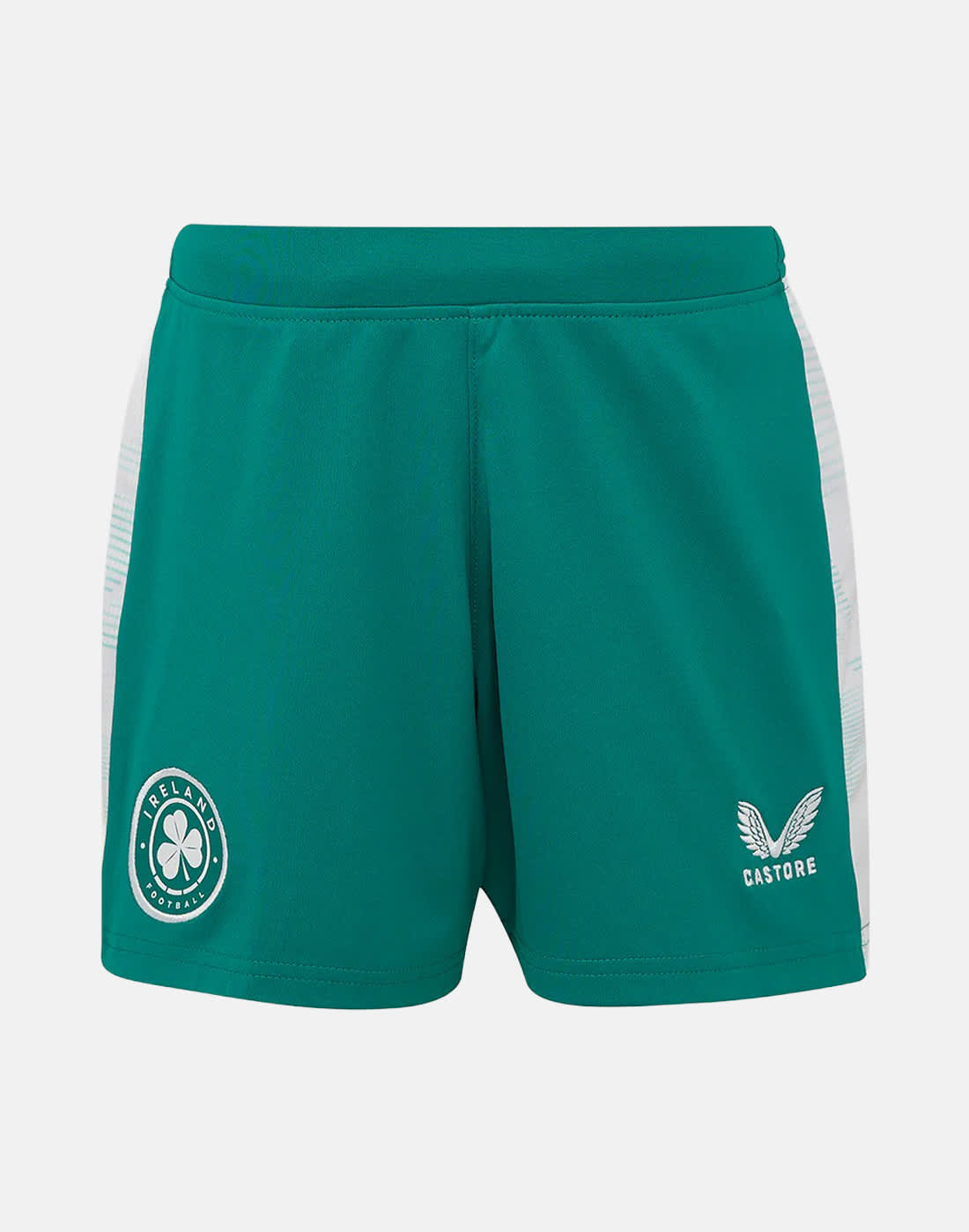 Kids' Castore Ireland Away Shorts - Team in Green/White | XS