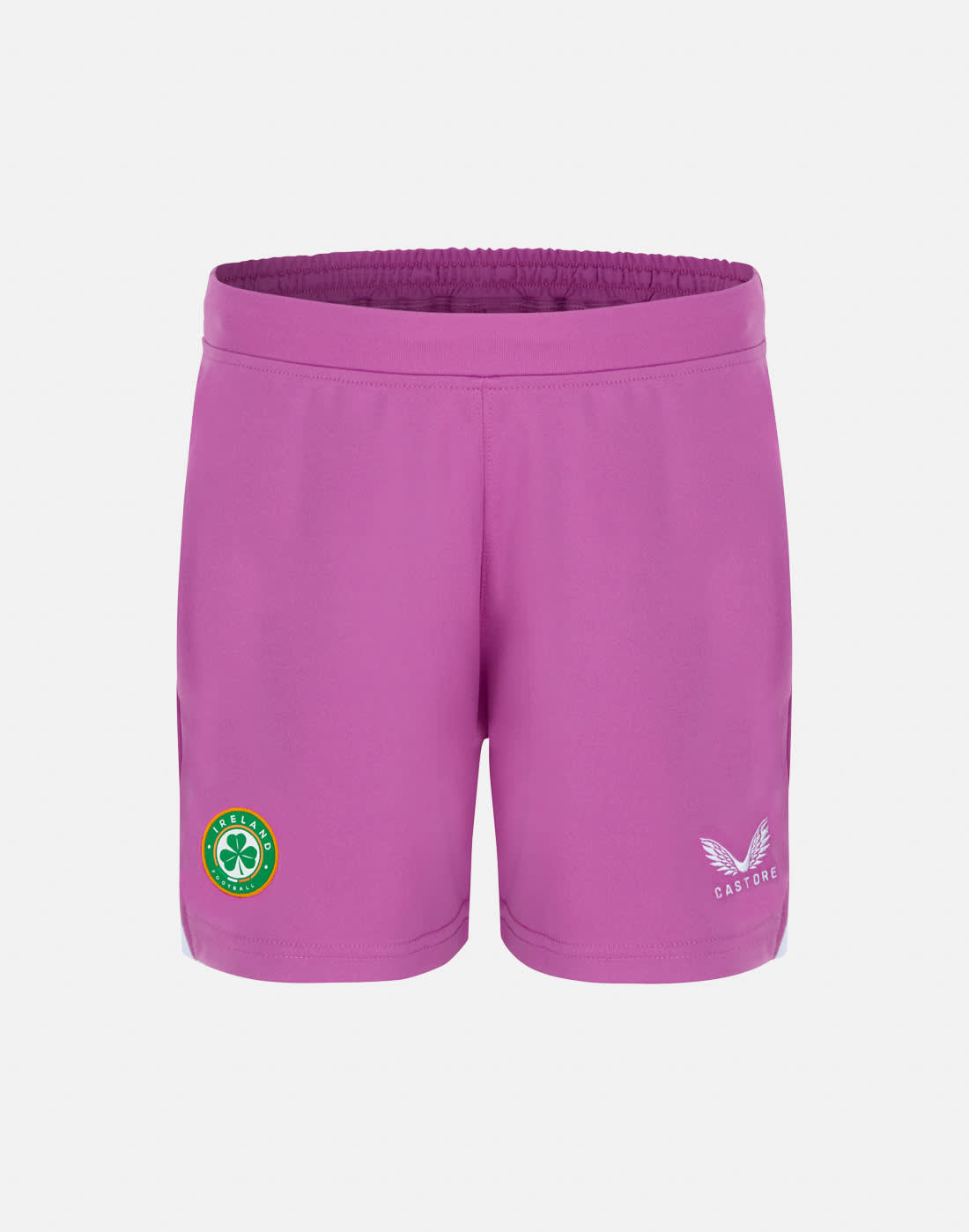 Kids' Castore Ireland Replica Home Goalkeeper Shorts in Red/White | Small