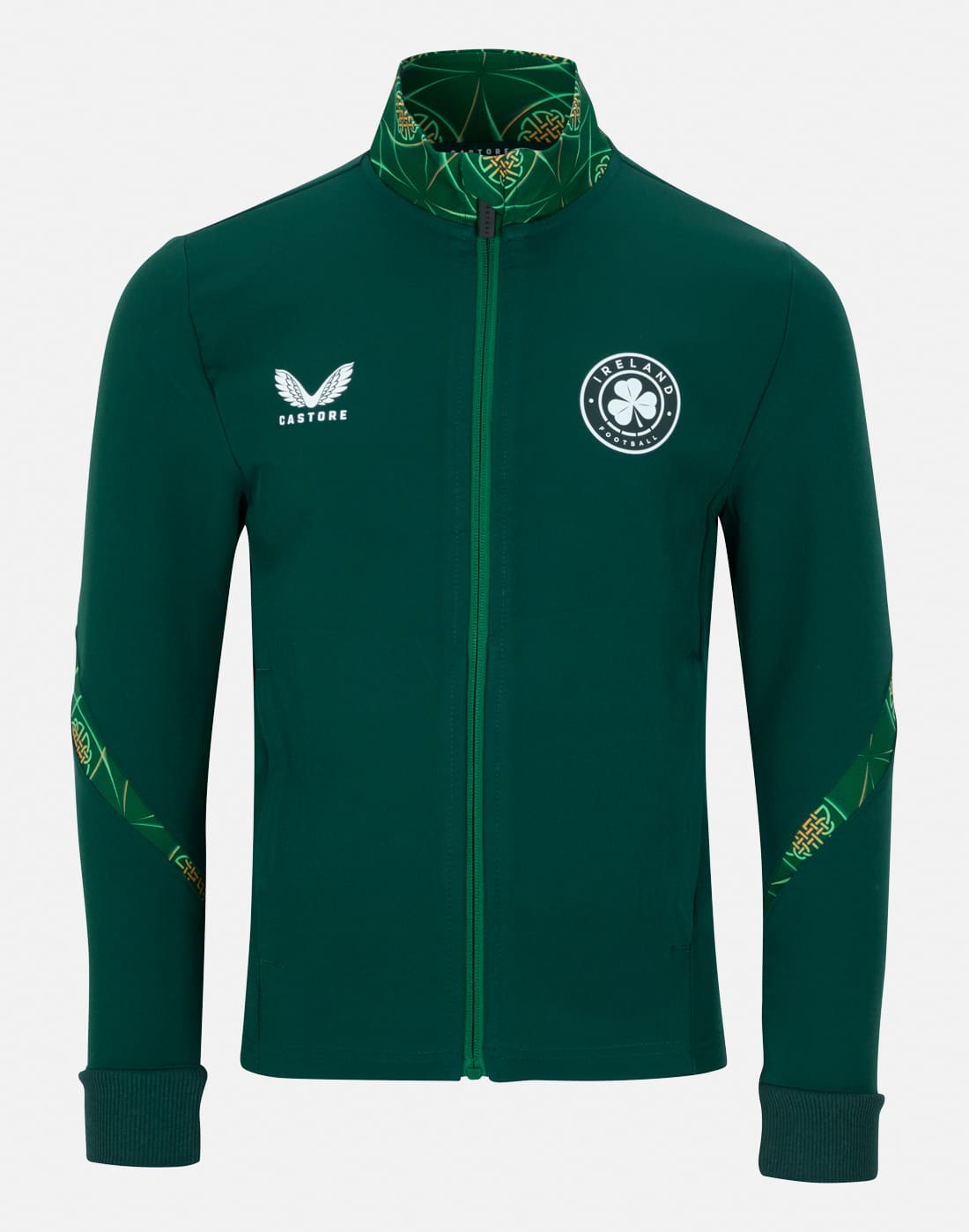 Kids' Castore Ireland Matchday Anthem Jacket in Green | Small