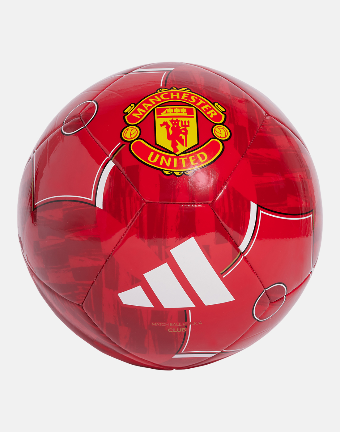 adidas Manchester United Club Football in Red/Black | Size 5 | Polyurethane
