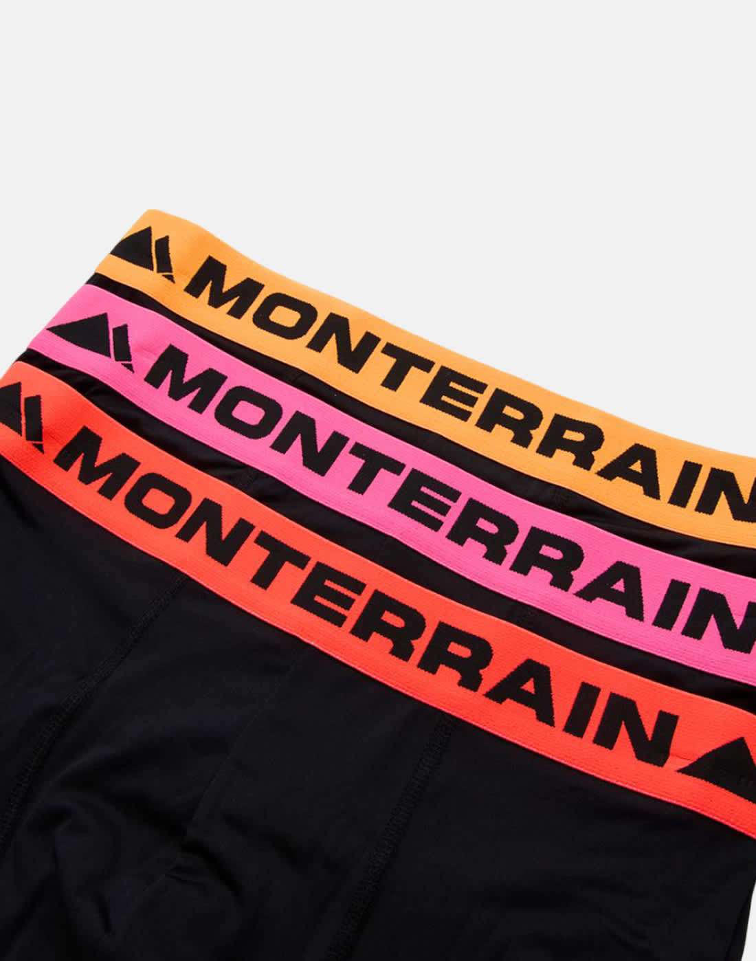 Men's Monterrain 3-Pack Performance Boxers in Black | Polyester