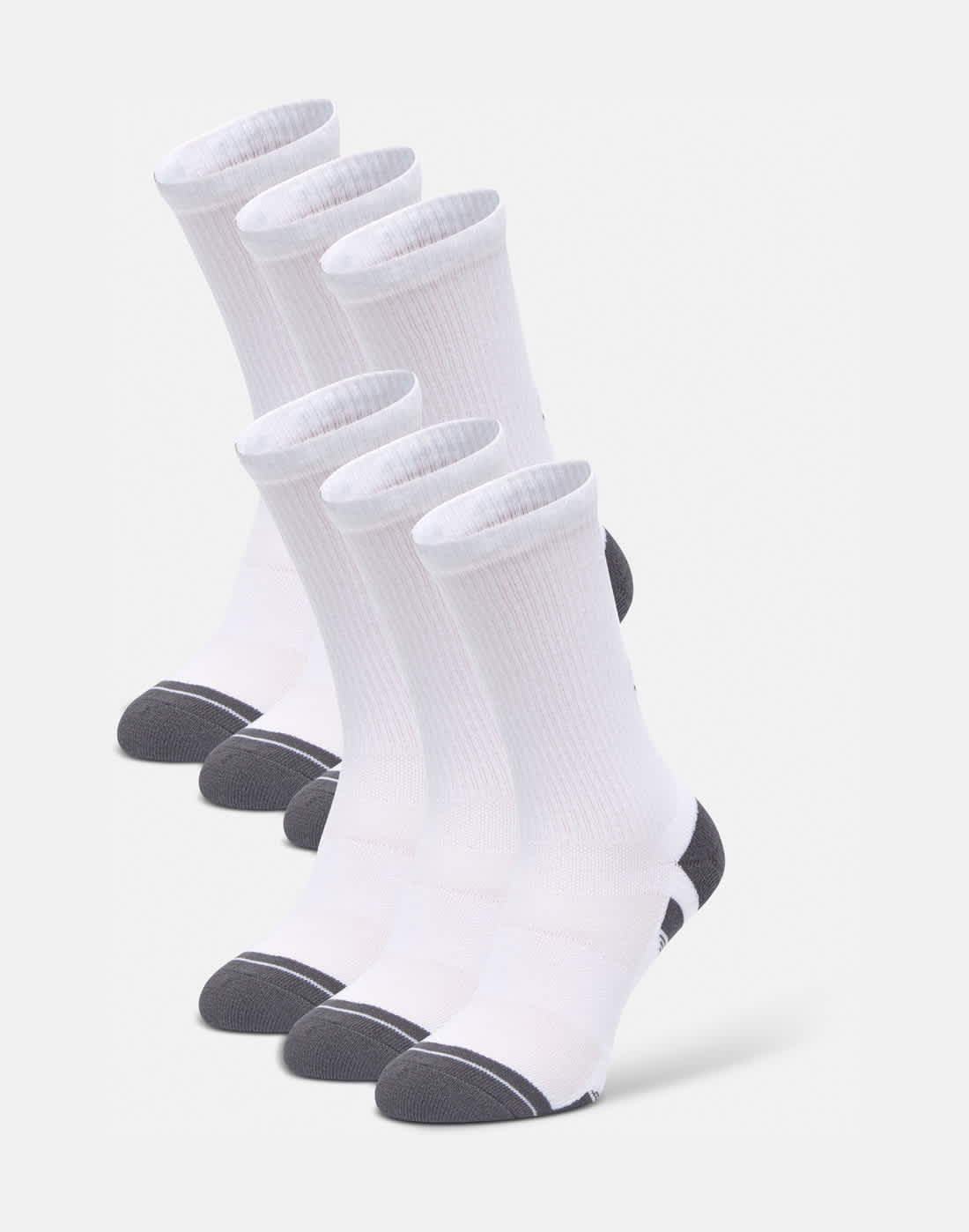 Under Armour Tech 3-Pack Crew Socks in White | Size 11-14