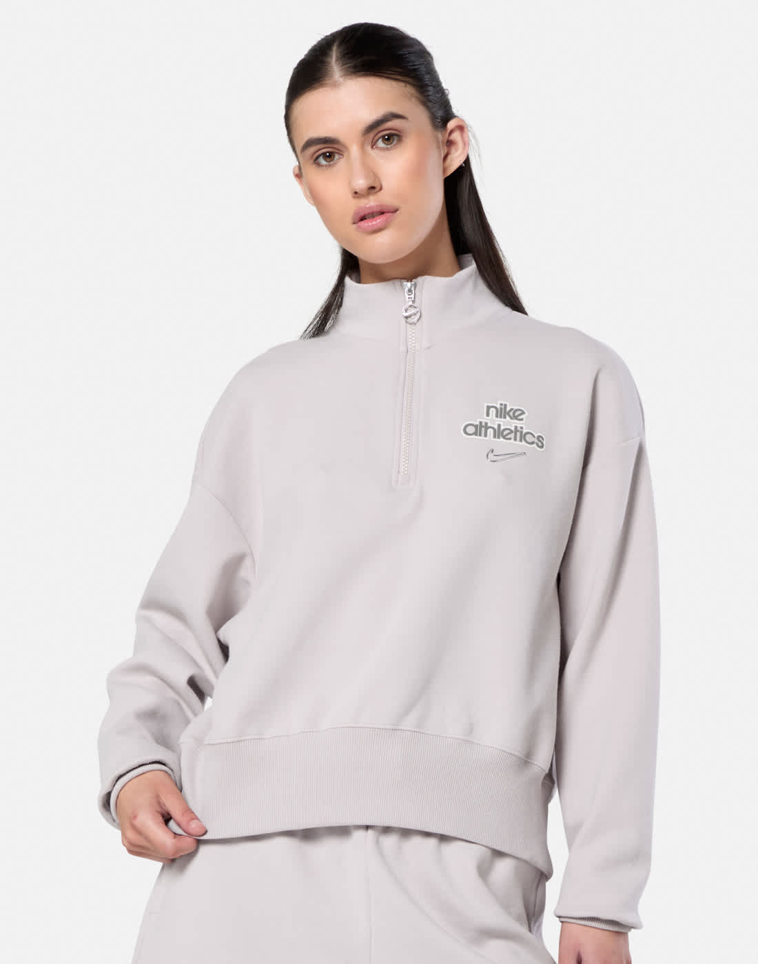 Womens Graphic Half Zip Top