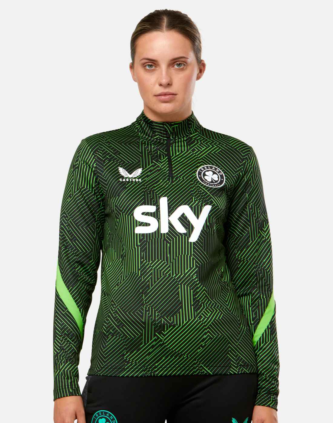 Womens Ireland Pre Match Half Zip Top