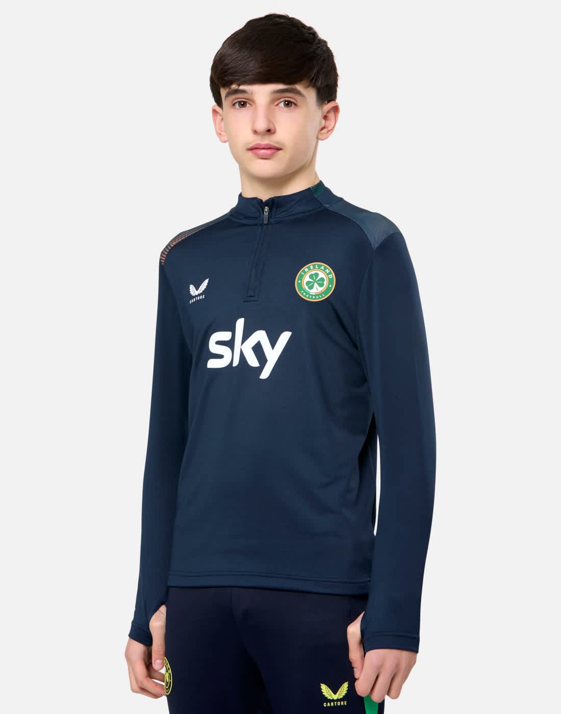 Kids Ireland Pre Match Half Zip Top