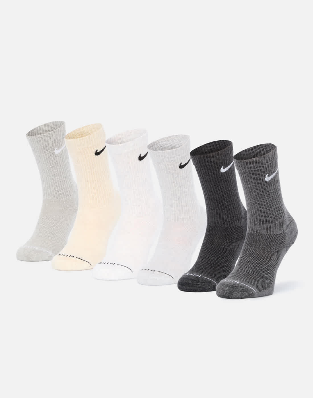Adults Everyday Elevated 6 Pack Crew Sock