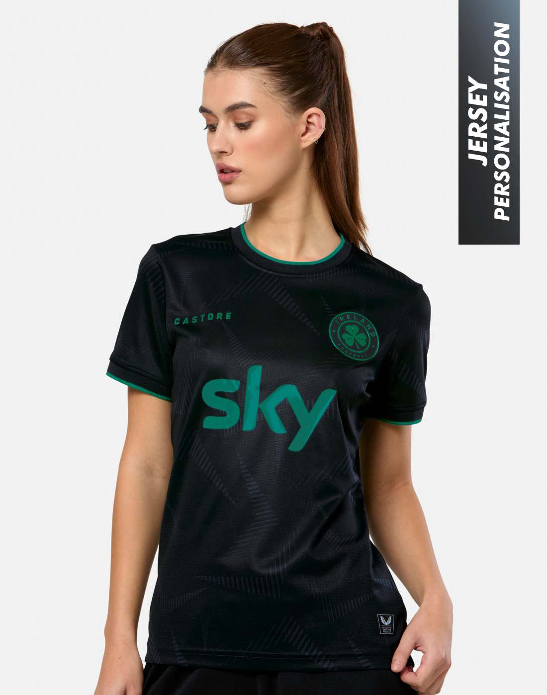 Womens Ireland Stealth Replica Short Sleeve Jersey