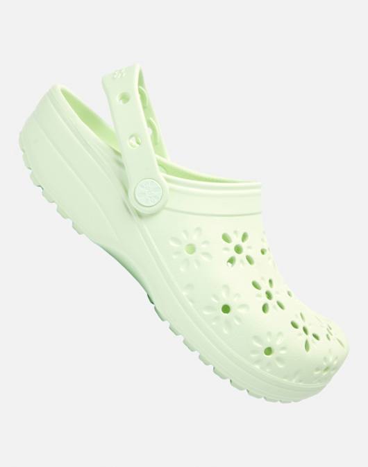 Womens Classic Floral Cut Clog