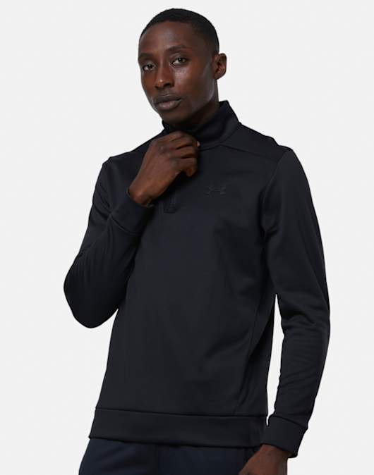 Mens Armour Fleece Quarter Zip Top