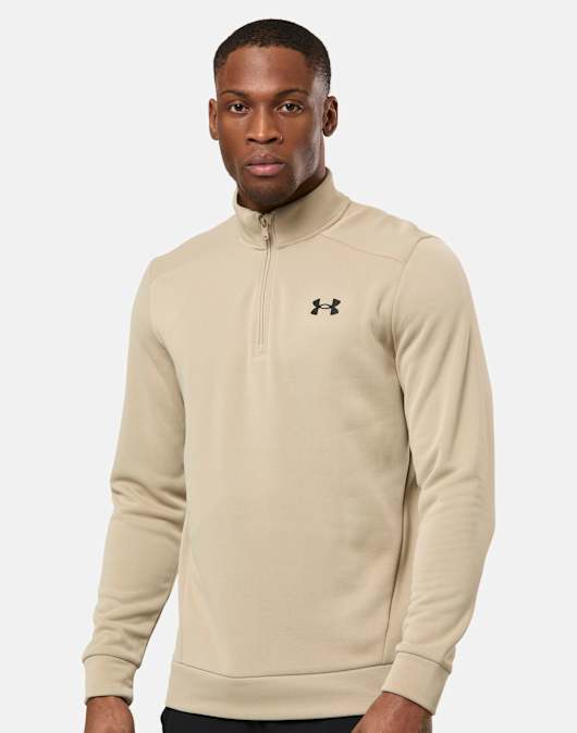 Mens Armour Fleece Quarter Zip Top
