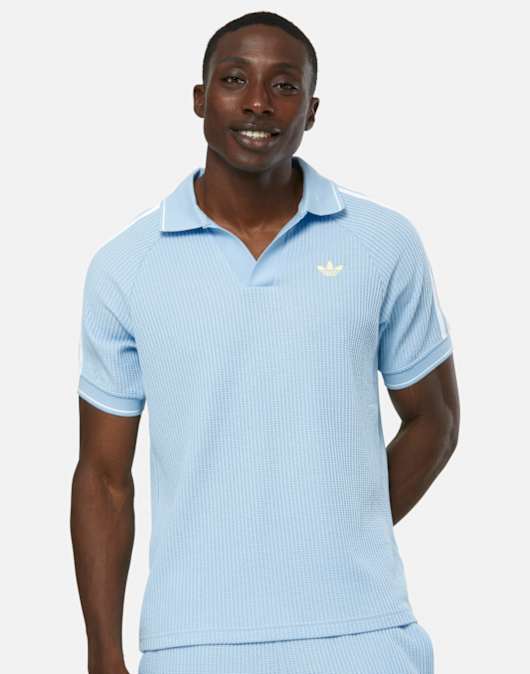 Mens Waffle Polo T-Shirt
