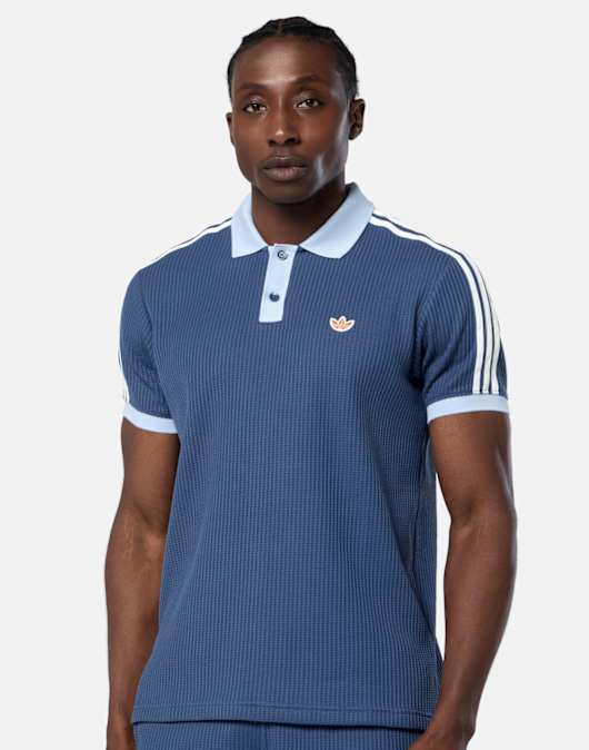 Mens Waffle Polo