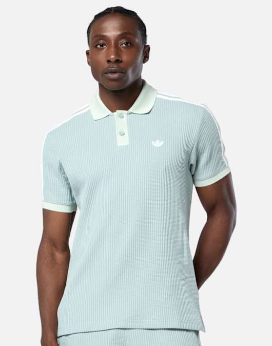 Mens Waffle Polo