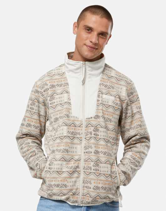Mens Sequoia Grove Print Full Zip Fleece Jacket