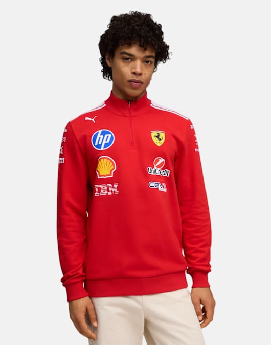 Mens Ferrari Replica Half Zip Top