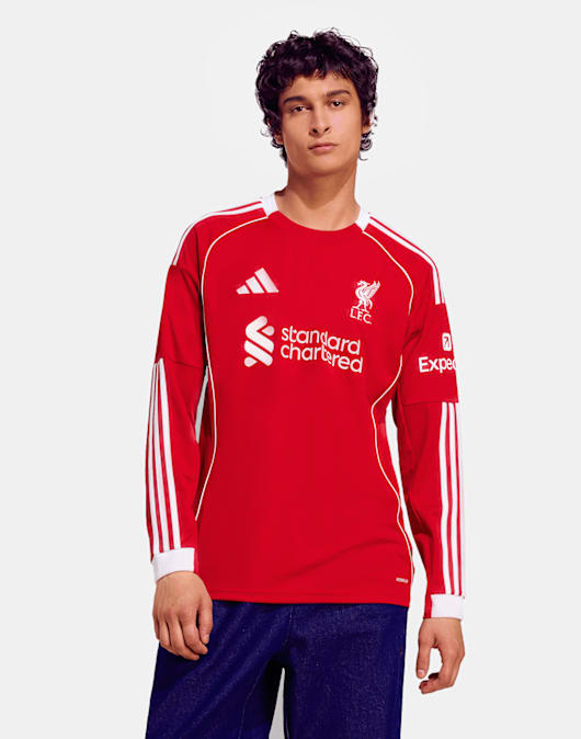 Adults Liverpool 25/26 Home Long Sleeve Jersey