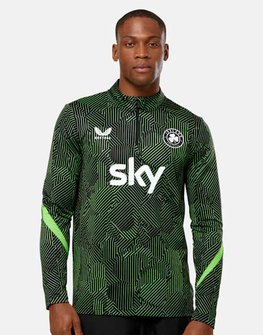 Adults Ireland Pre Match Half Zip Top